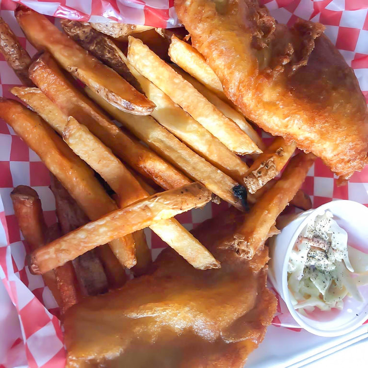 Beer Battered Haddock and chips