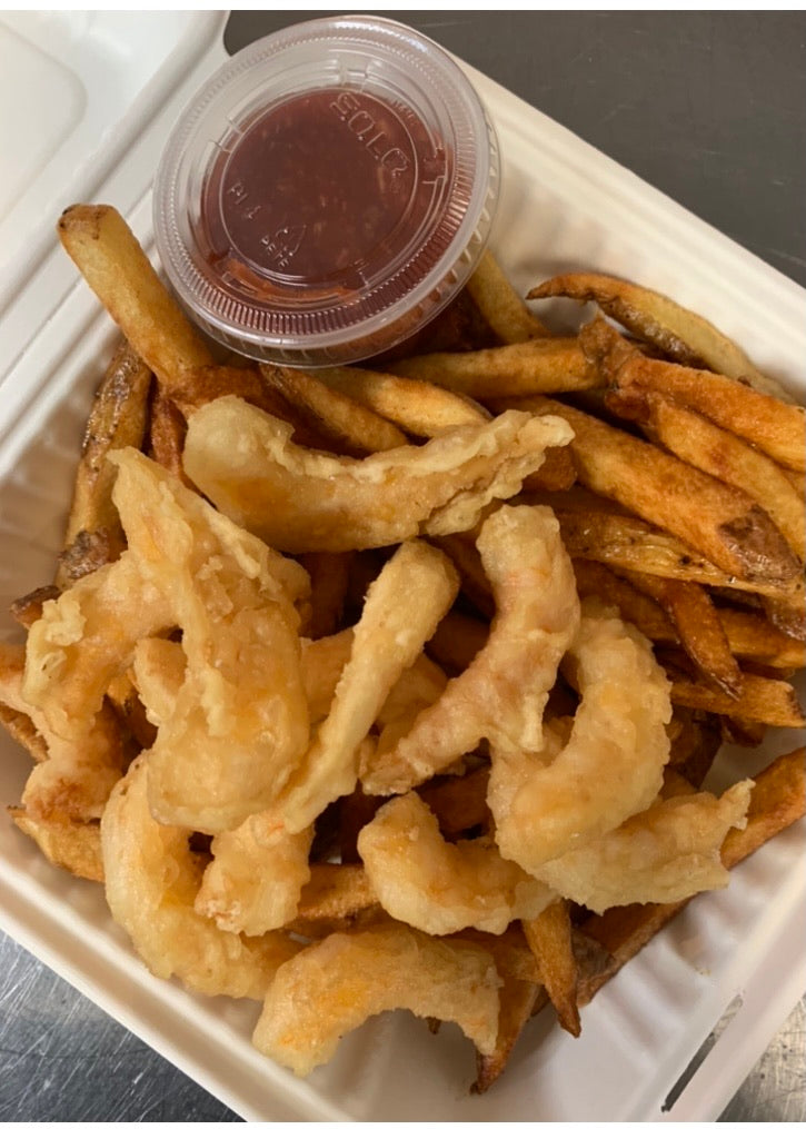 Shrimp in a basket